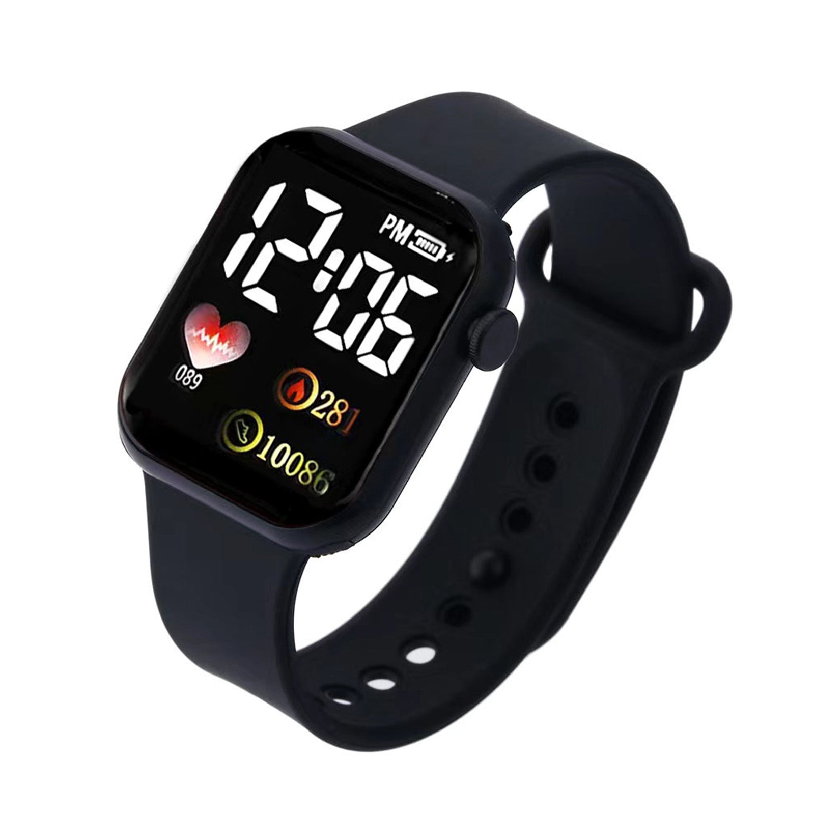 Fashion Rectangle Dial Stainless Steel Net Strap Quartz Wrist Watch