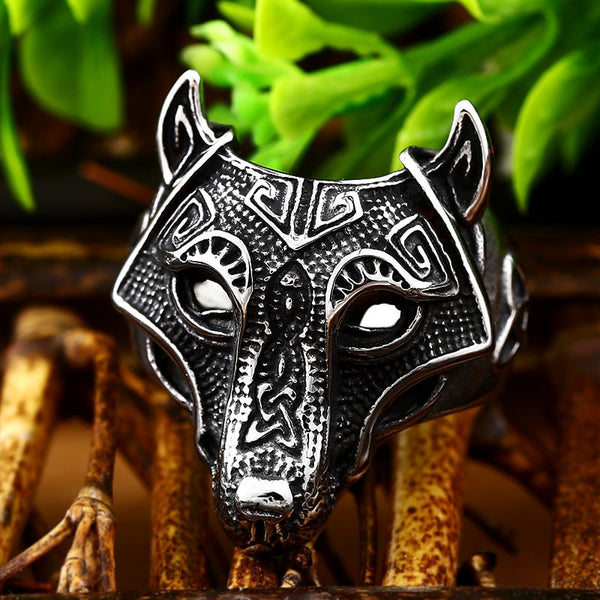 316L Stainless Steel Viking Nordic wolf rings