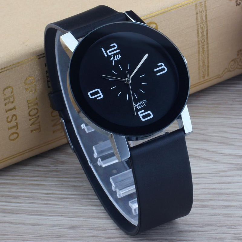 Leather Strap Geometry Sports Watch Lover Wristwatches