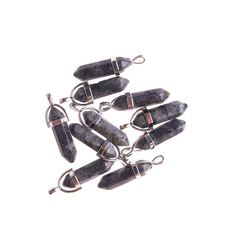 Mixed Pillar Bullet Charms Chakra Pendulum