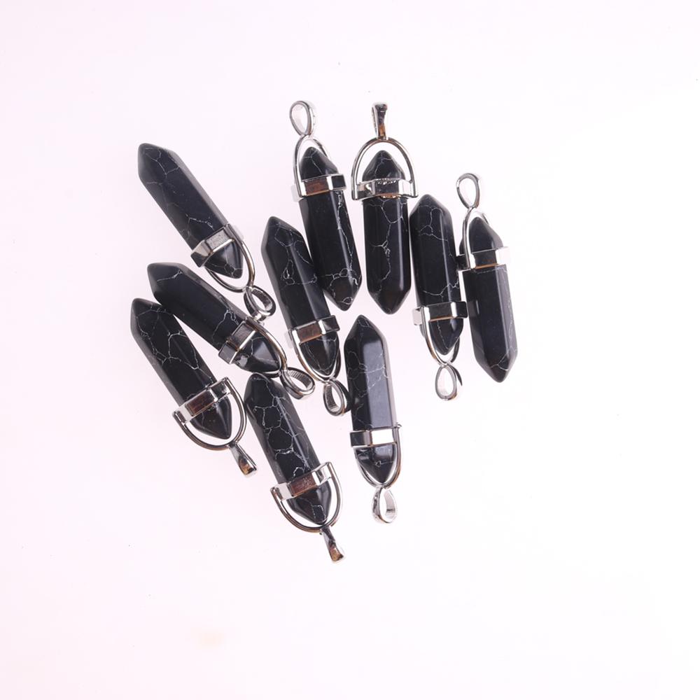 Mixed Pillar Bullet Charms Chakra Pendulum