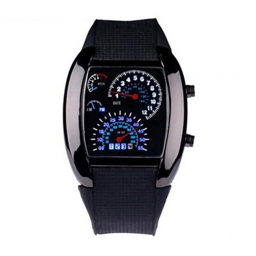 Casual LED Digital Display Silicone Band Dashboard Sports Wrist Watch