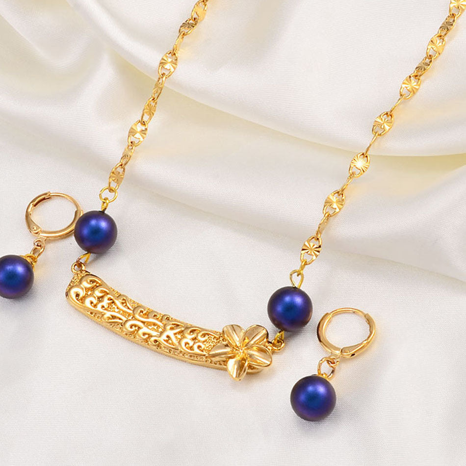 Hawaiian Pearl   Charm Pendant Necklaces Earrings Jewelry sets