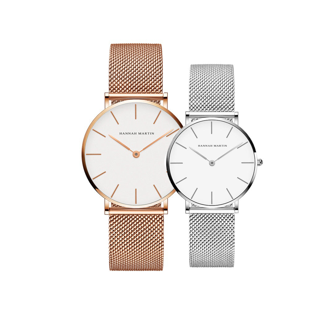 Fashion Steel Mesh Steel Waterproof  Sport Watch