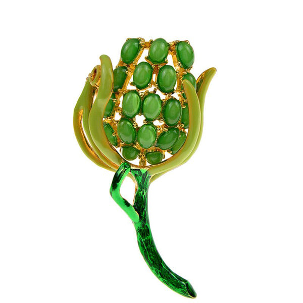 New Elegant Tulip Flower Brooch Pins Costume Jewelry Clothes Accessories
