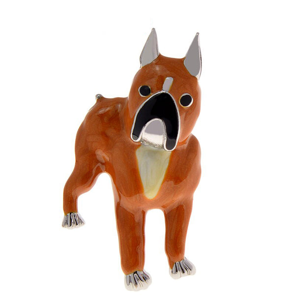 New Fashion Cute Dog Brooches for Women and Men Enamel Large Animal Brooch