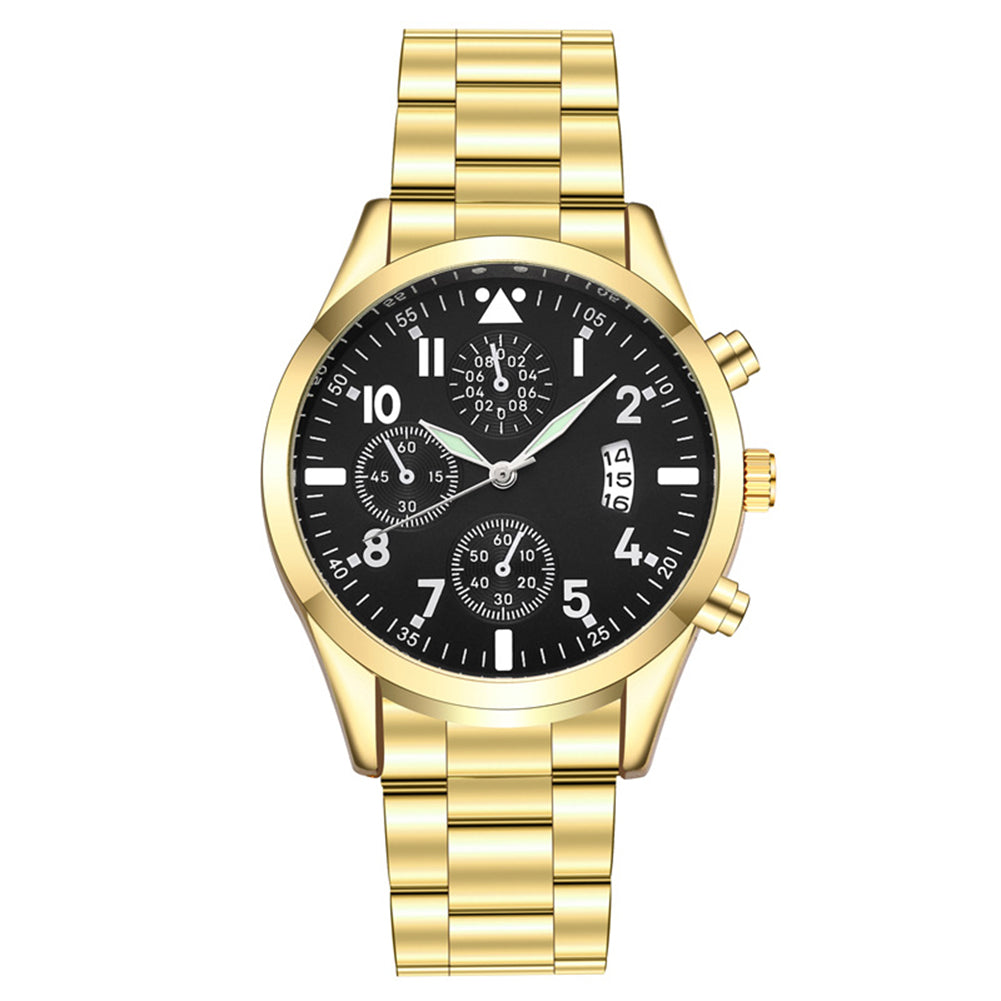 Sport Large Dial  Faux Leather Band Quartz Wrist Watch Couple Gift