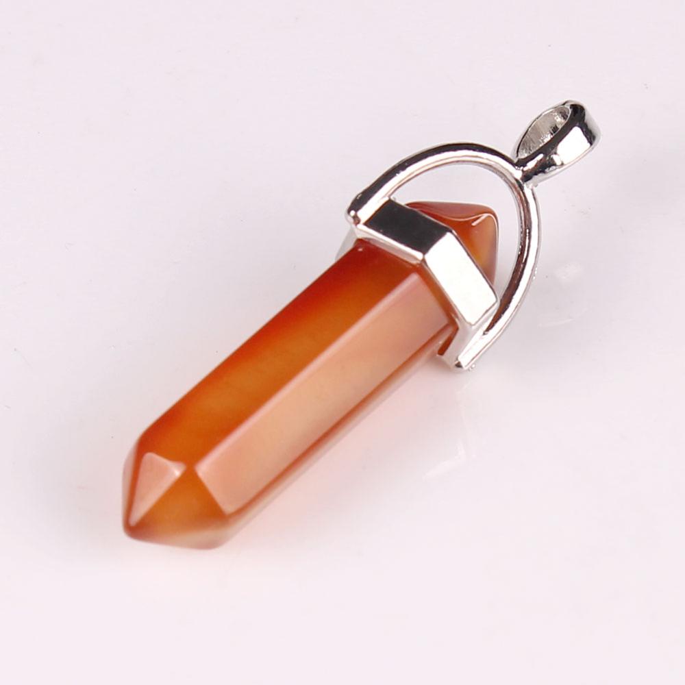 Mixed Pillar Bullet Charms Chakra Pendulum