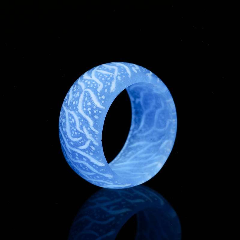 Fashion Colorful Luminous Resin Fluorescent Glowing  Ring