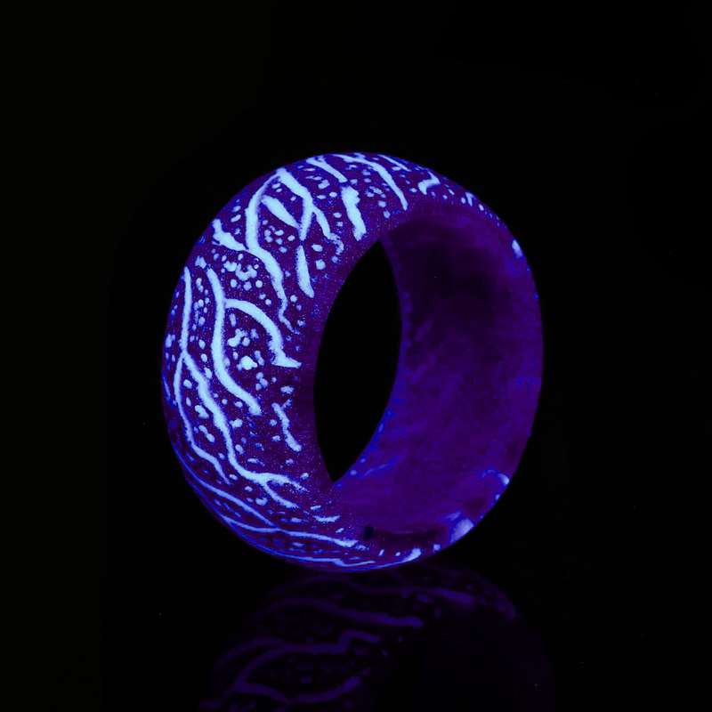 Fashion Colorful Luminous Resin Fluorescent Glowing  Ring