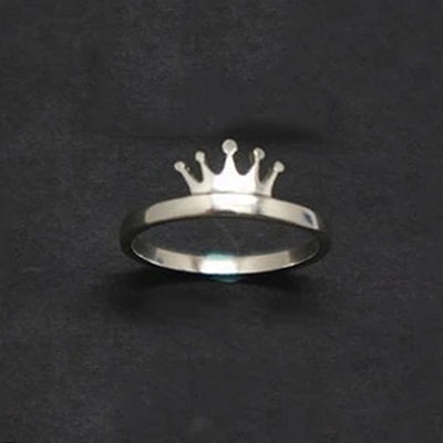 Om Pyramid King and Queen Crown Matching Rings