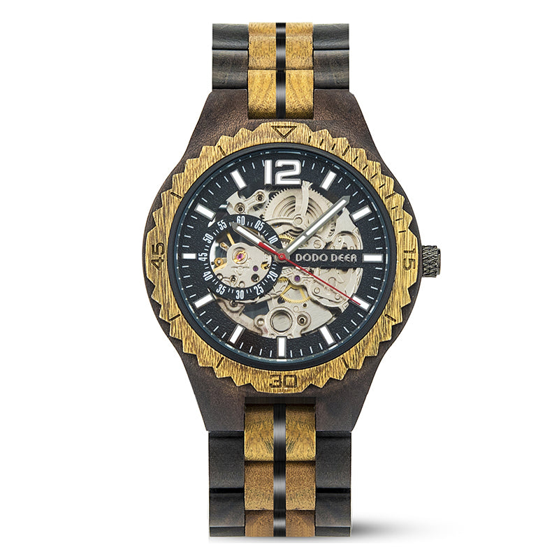 Couple Wooden  Watch Male Ladies Waterproof in Gift Box