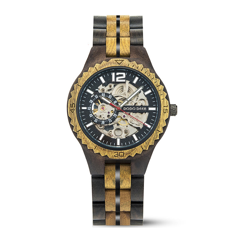 Couple Wooden  Watch Male Ladies Waterproof in Gift Box