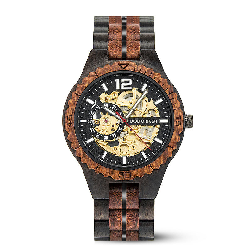Couple Wooden  Watch Male Ladies Waterproof in Gift Box