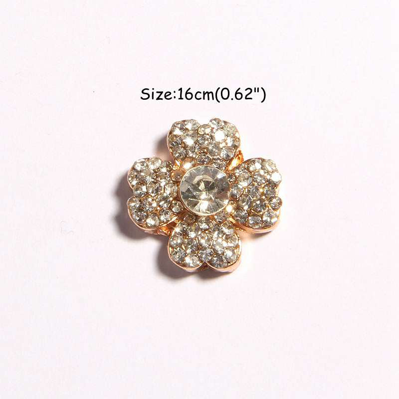 200PCS 1.6CM Fashion Bling Chic Rhinestone Buttons For Cloth Decoration