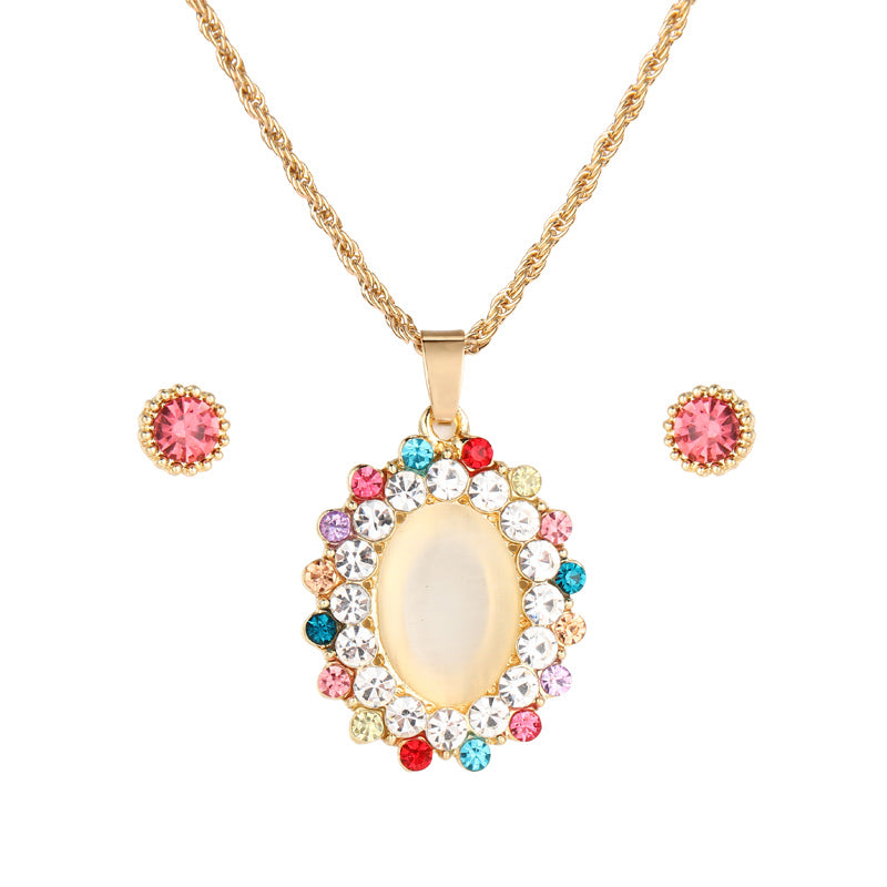 New Design Round OPal Jewelry Sets