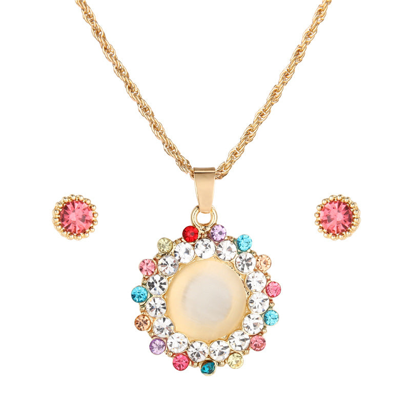 New Design Round OPal Jewelry Sets