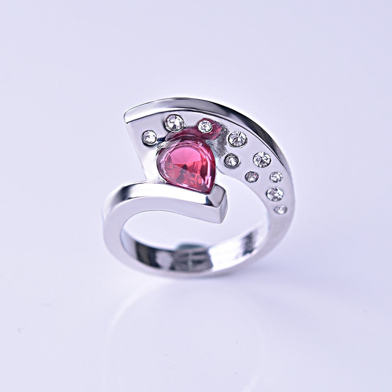 Fashion New Ring With Red Stones For Women Vintage Crystal Zircon Rings