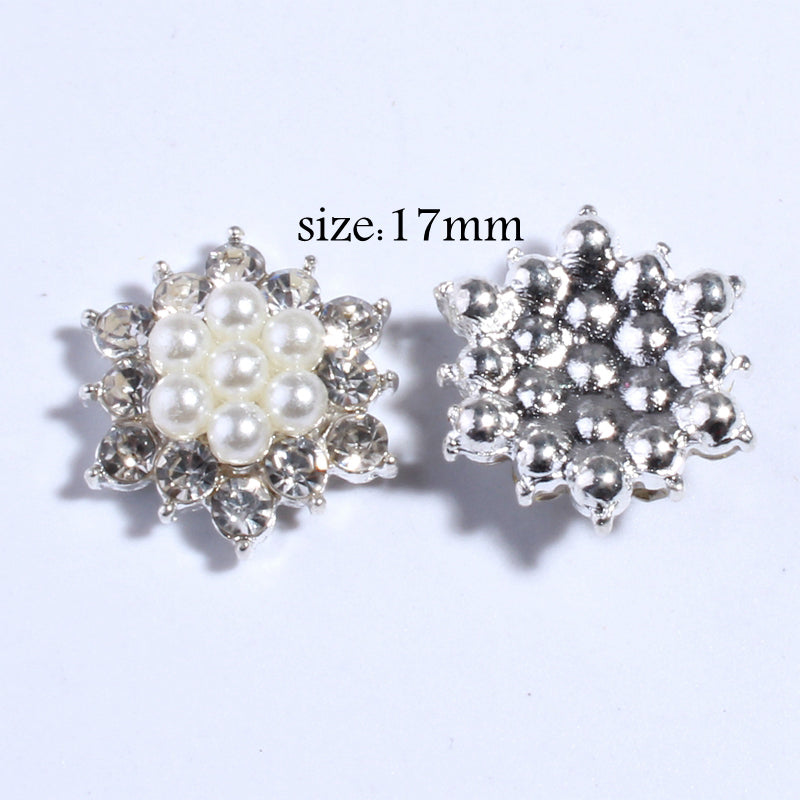 200PCS 18mm 0.7 Clear Shank Back Star Crystal Rhinestone Buttons