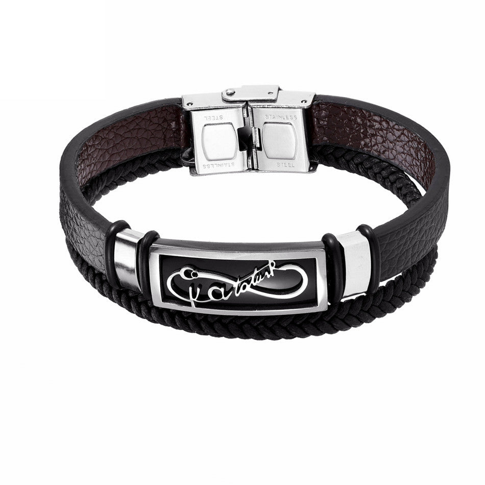 Vintage Cross Bracelet Men's Charm Jewelry Religious Bracelet