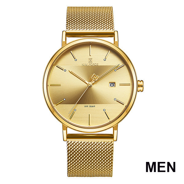 Luxury  Lover's Watches for Men and Women Simple Casual Quartz Wristwatch