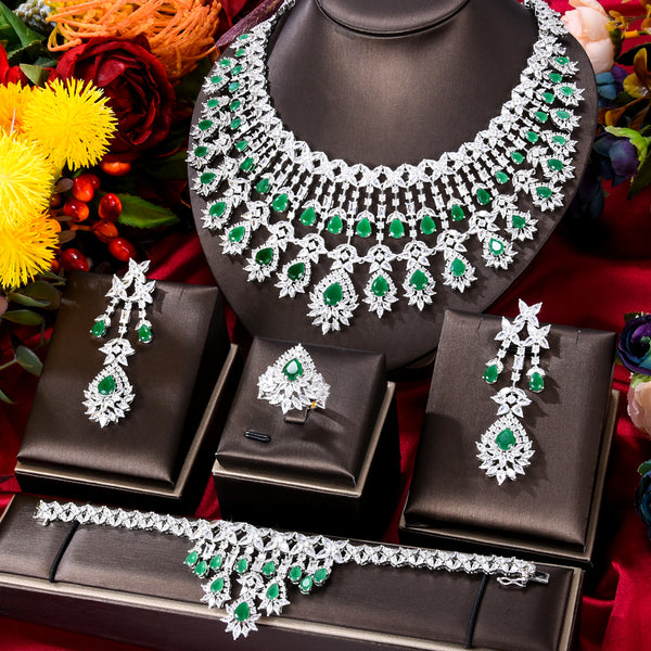 BIG Fashion 4PCS Luxury Tassel African Jewelry Set For Women