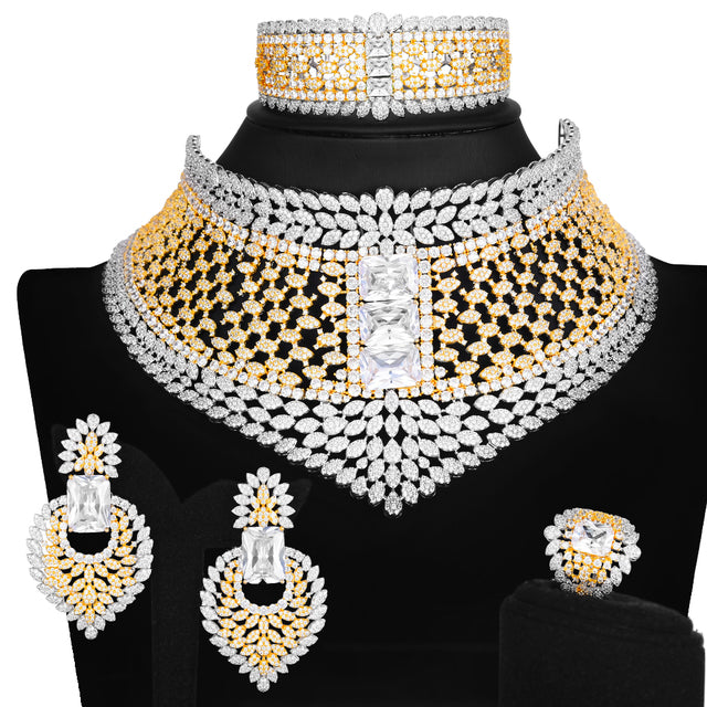 BIG Super Luxury Chokers 4PC Statement African/Indian Jewelry Sets