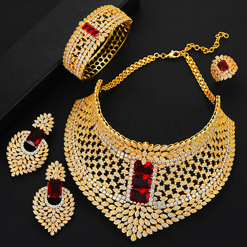 BIG Super Luxury Chokers 4PC Statement African/Indian Jewelry Sets