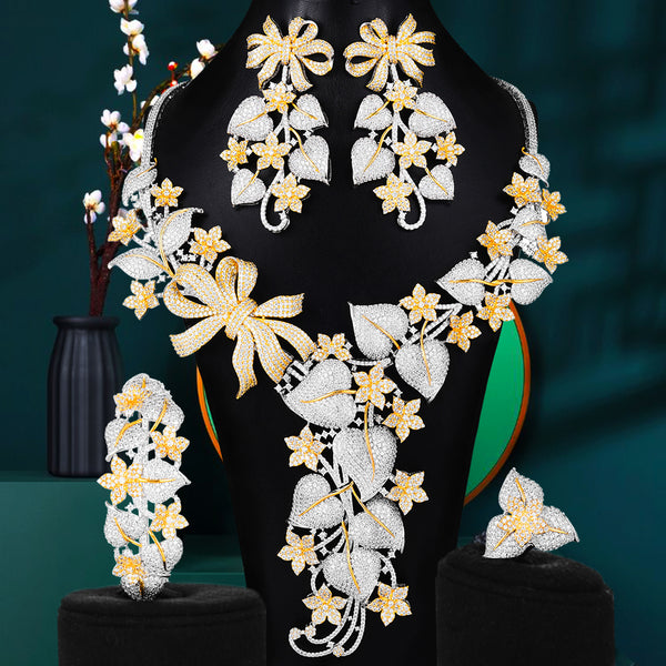 Big Fashion 4Pcs Jewelry Sets African for Women Wedding Luxury Indian Jewelry Set