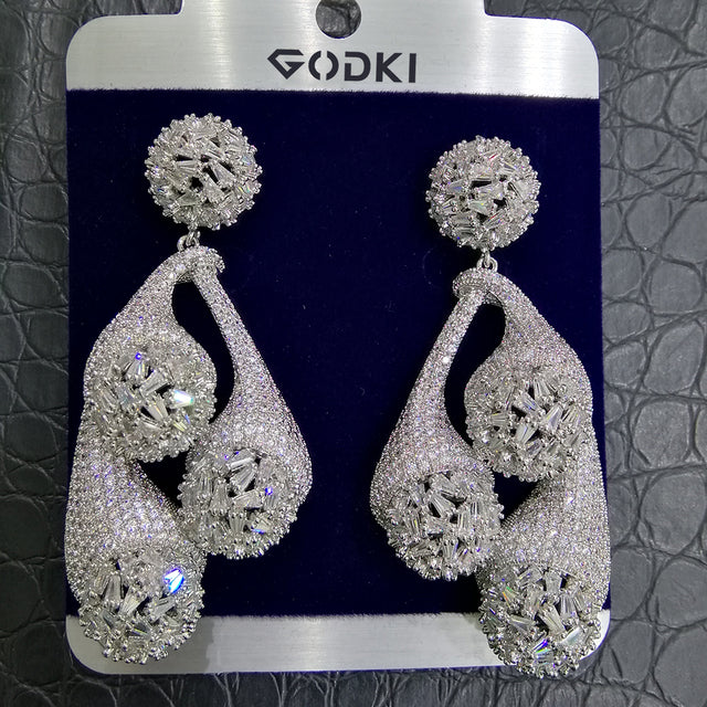 Big Fashion Luxury 2PCS Ball Claws Statement Jewelry Set For Women