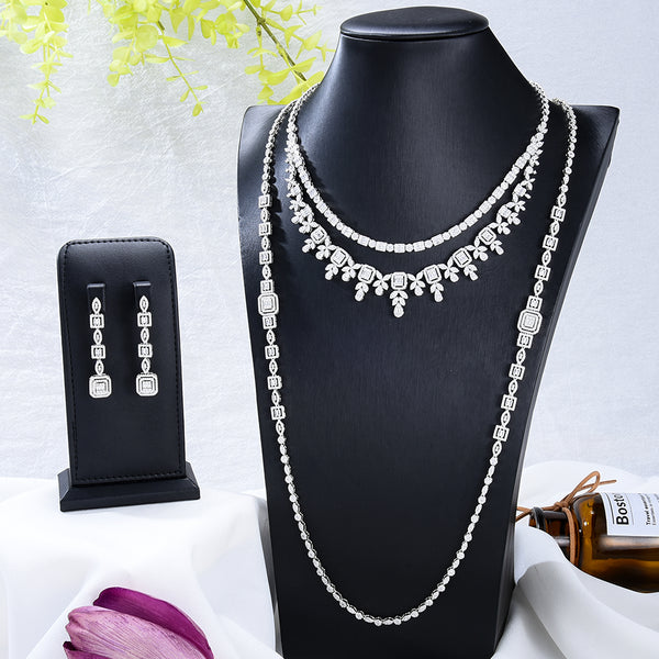 Big Fashion Luxury Waterdrop Statement Jewelry Set For Women