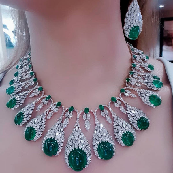 Bridal Zirconia Necklace earring Sets For Women