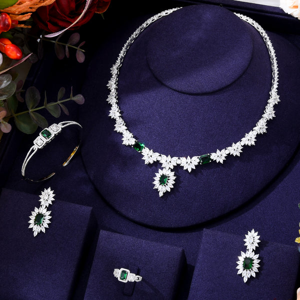Engagement Drop Necklace Earring Set Jewelry Sets For Women
