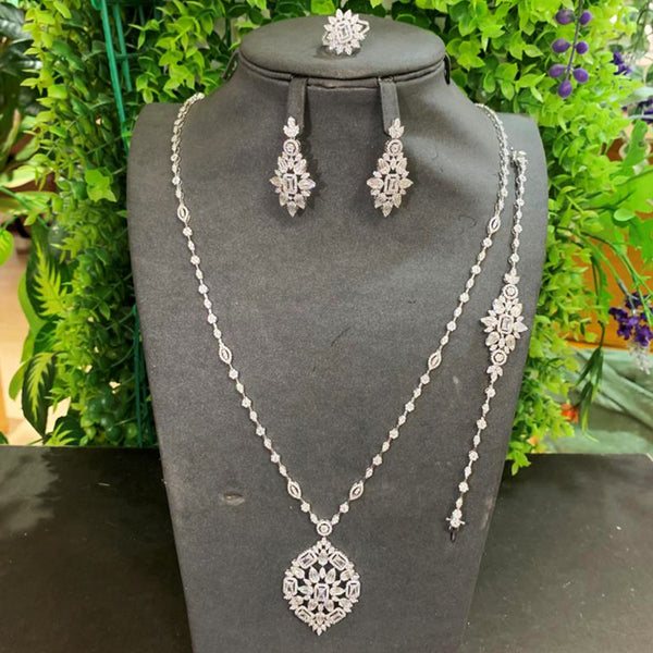 Luxury 4PCS Flower Leaf Necklace Earring Set Dubai Wedding Jewelry Sets