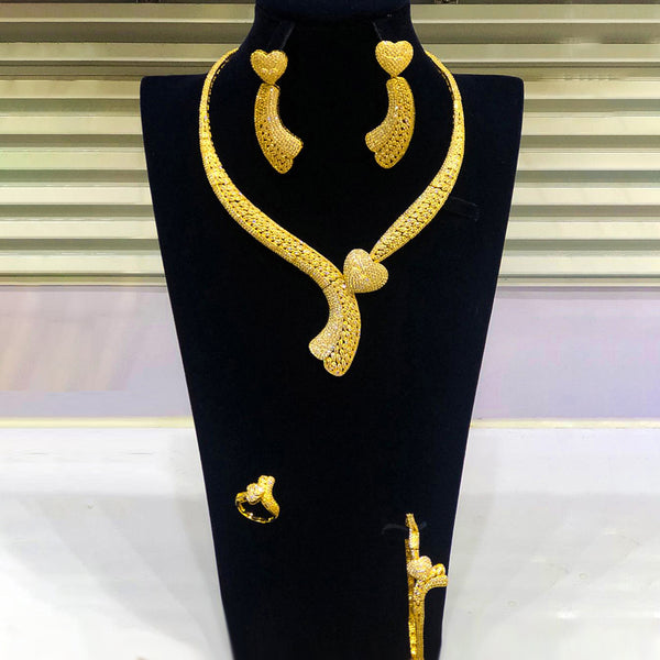 Luxury African Heart Love Jewelry Sets For Women