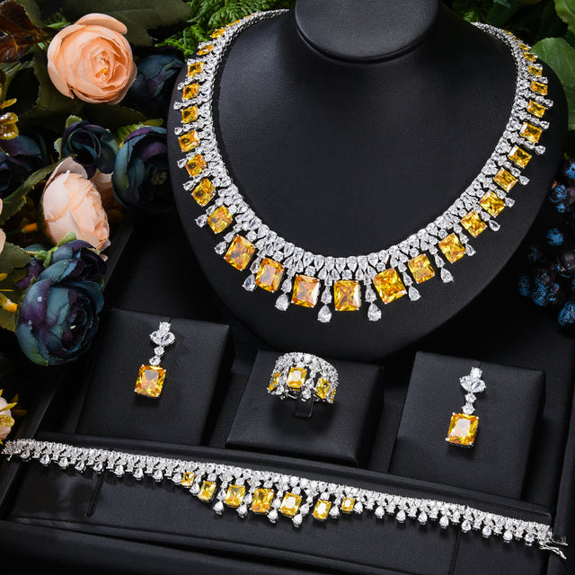 Luxury Princess 2PCS Tassels Statement Jewelry Set For Women