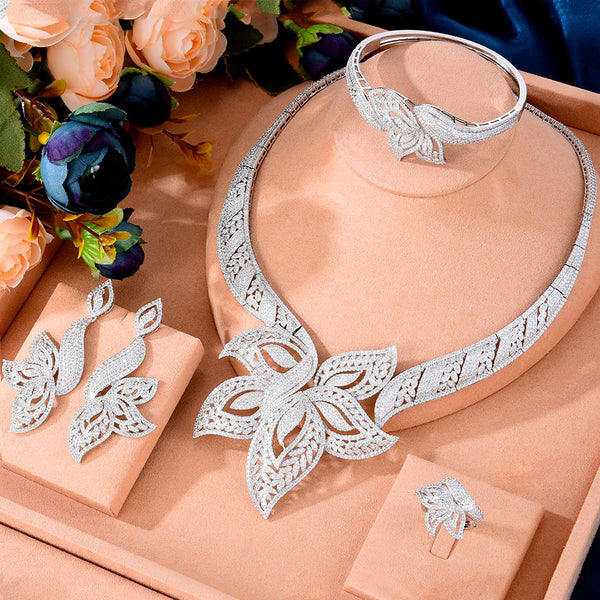 Luxury Starfish African  Cubic Zirconia Dubai Bridal Jewelry Set