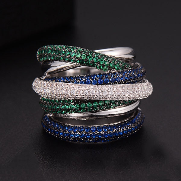 Monaco Design Luxury Statement Stackable Ring For Women