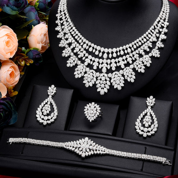 Trendy 4PCS Indian Kundan Jewelry Set For Women