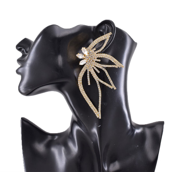 9.8cm Exquisite Full Rhinestones Cherub Earrings for Girls Gift