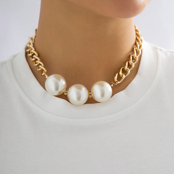 Collares vintage de cadena cubana lisa