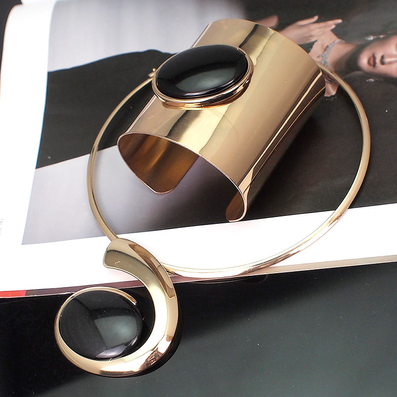 Jewelry Metal Torques Cuff Bracelet Bangles  Party Sets