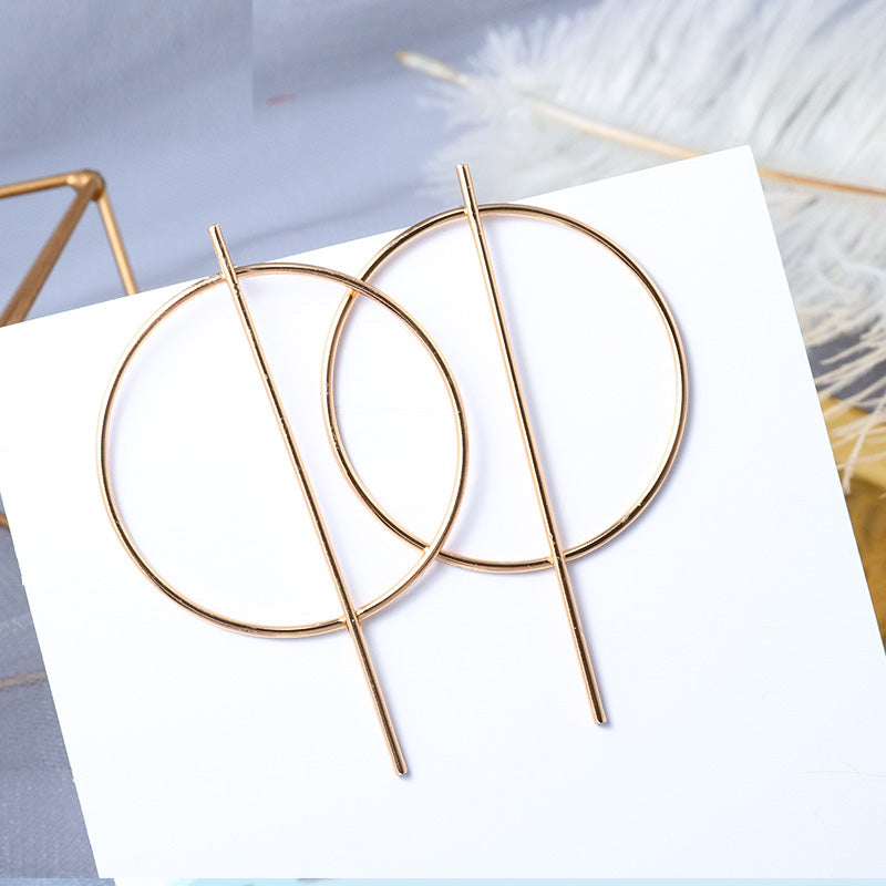 Women Statement Vintage Geometric Gold Dangle Drop Earrings