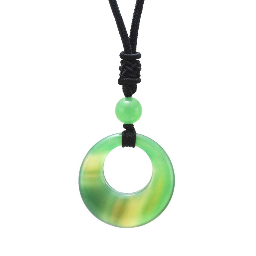 Crystal Quartz Reiki Rope Wrapped Stone Necklace