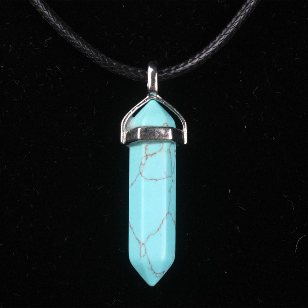 Mixed Pillar Bullet Charms Chakra Pendulum