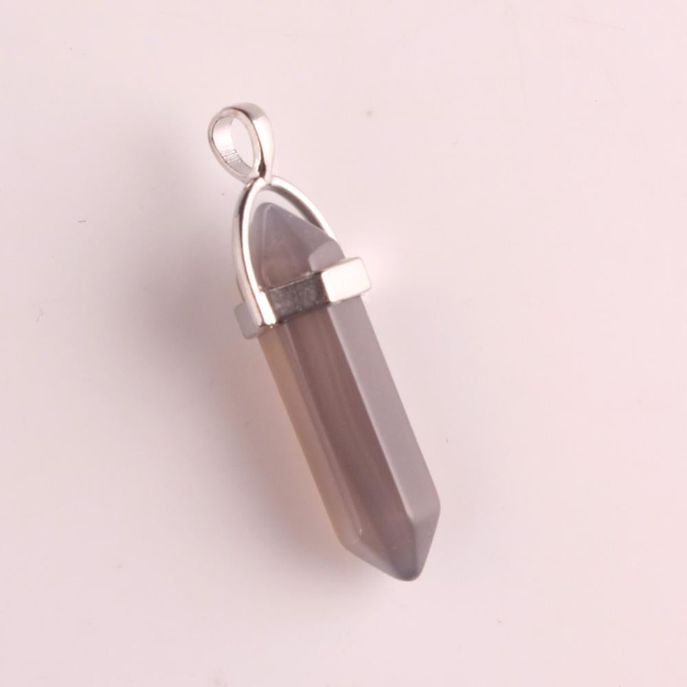 Mixed Pillar Bullet Charms Chakra Pendulum