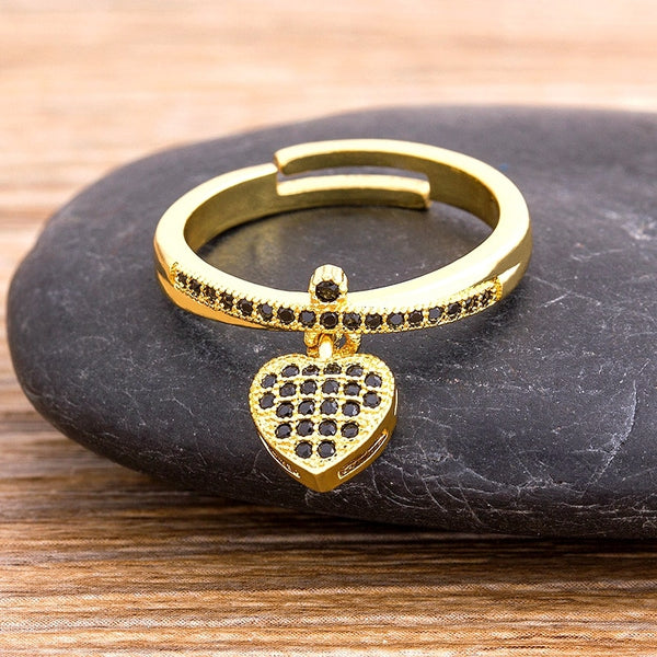 Gran oferta de 6 anillos de boda de cristal de moda bohemia para mujer.