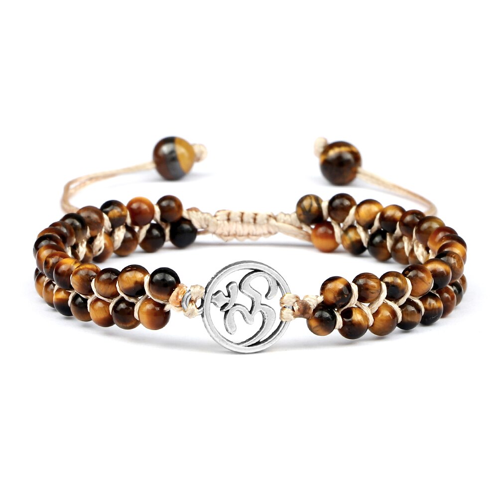 4mm Natural Tiger Eye Stone Beads Bracelets