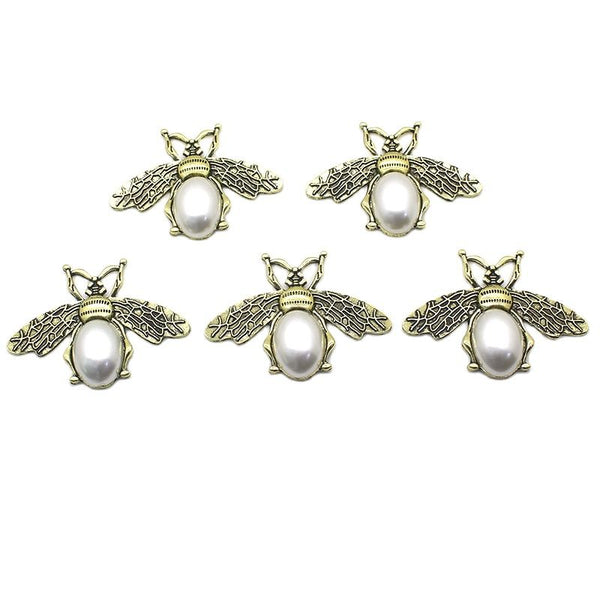 New Fashion Alloy Retro Bee Button 5pcs/Lot Mix Size DIY Accesories