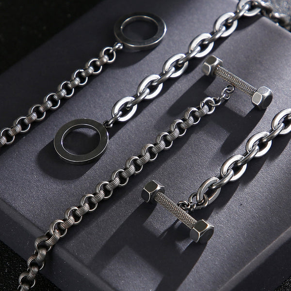 Collar de cadena para hombre de 7/9 mm de ancho y 50 cm de largo para hombre y mujer.